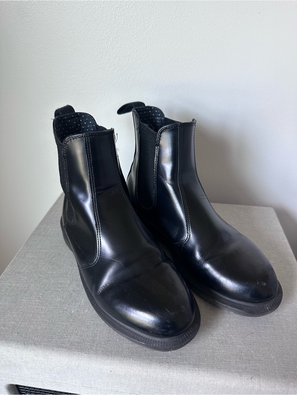 Dr. Martens Black Leather Chelsea Ankle Boots